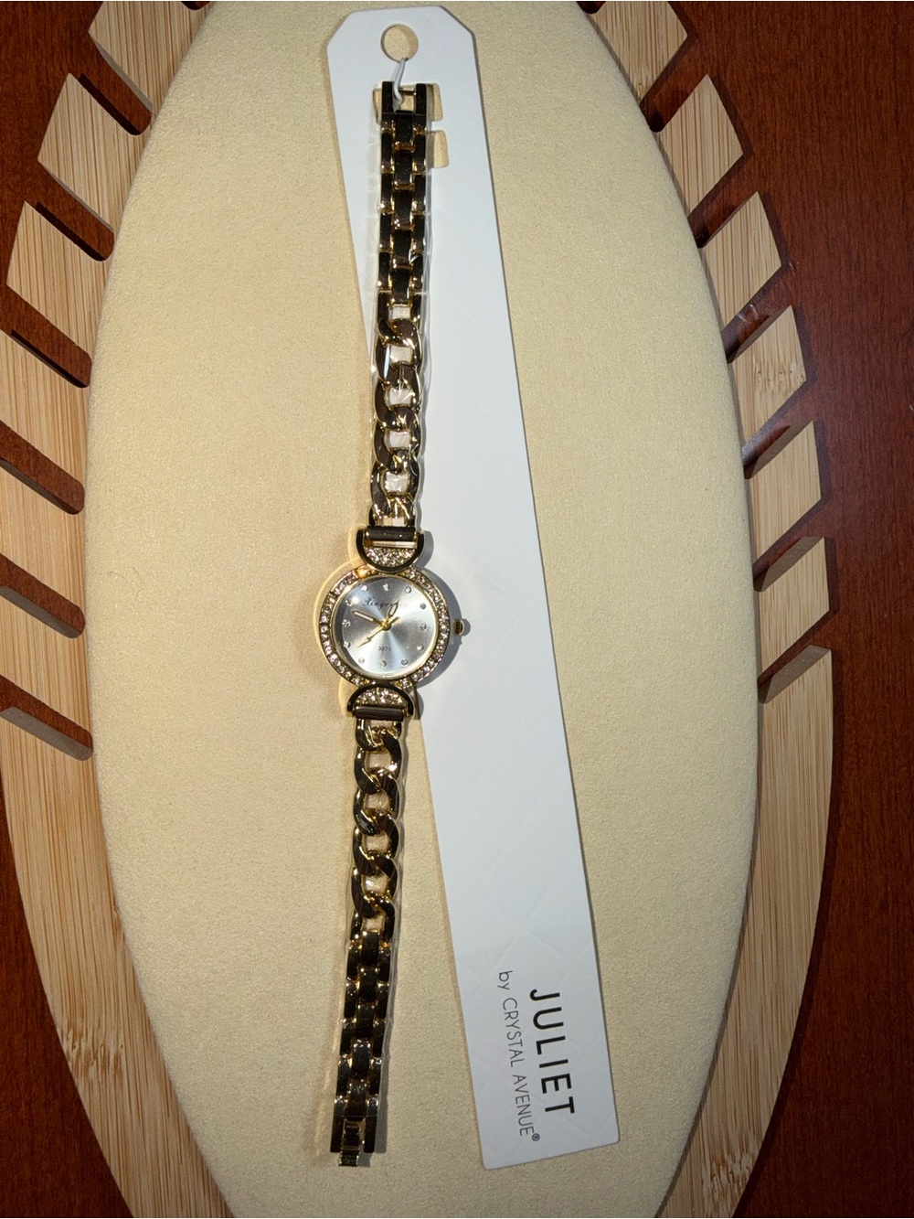 Juliet by Crystal Avenue Gold Chain Bracelet Watch